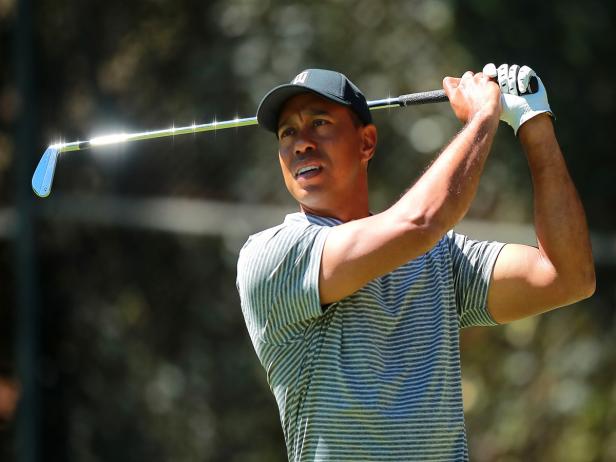 MEXICO CITY, MEXICO - FEBRUARY 20: Tiger Woods plays a shot during the practice round of World Golf Championships-Mexico Championship at Club de Golf Chapultepec on February 20, 2019 in Mexico City, Mexico. (Photo by Hector Vivas/Getty Images)