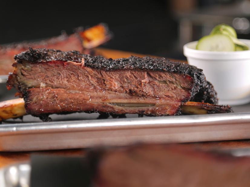 Dino Beef Ribs as Served at Porter's Real BBQ in Richland, Washington, as seen on Diners, Drive-Ins and Dives, Season 29.