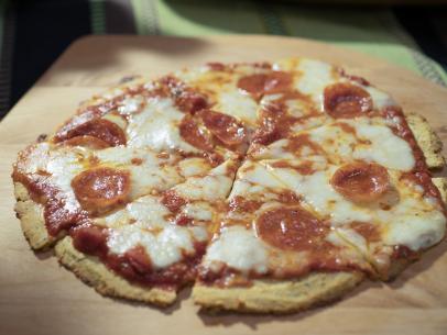 Katie Lee makes Chickpea Crust Pizza, as seen on Food Network's The Kitchen, Season 20.
