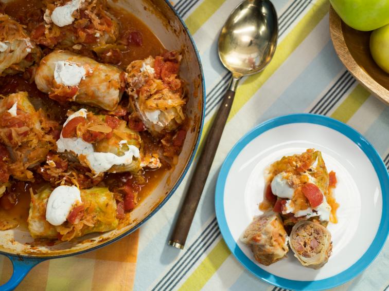 Hungarian Style Stuffed Cabbage Recipe Geoffrey Zakarian Food Network