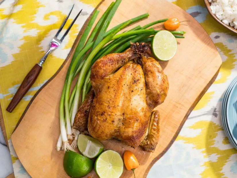 Katie Lee makes Black Tea Brined Roast Chicken, as seen on Food Network's The Kitchen, Season 20.