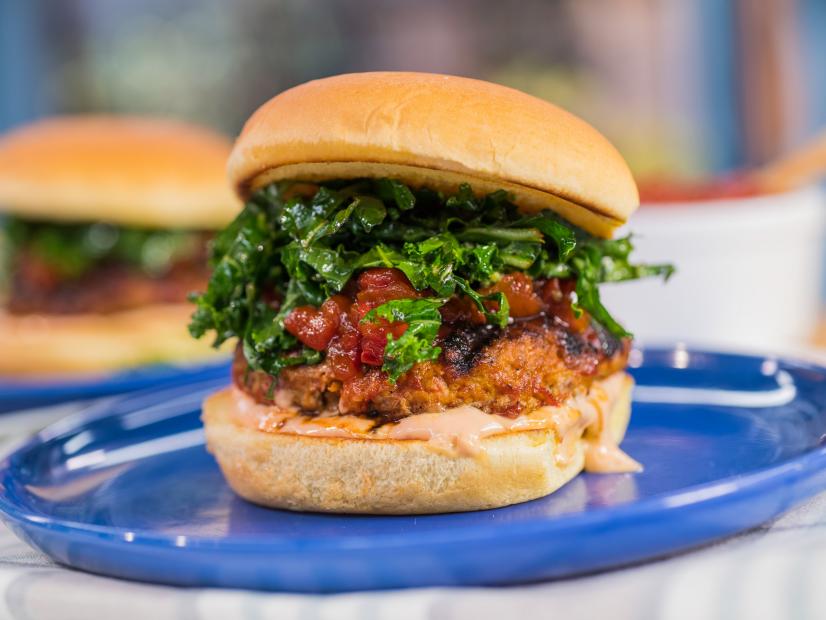 Martha Stewart makes Secret Turkey Burgers, as seen on Food Network's The Kitchen, Season 20.