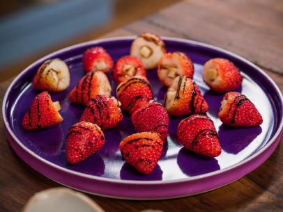 Katie Lee makes Parmesan Stuffed Strawberries, as seen on Food Network's The Kitchen