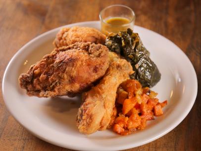 The Southern Fried Chicken as Served at Twisted Soul Cookhouse and Pours in Atlanta, Georgia, as seen on Diners, Drive-Ins and Dives, Season 29.
