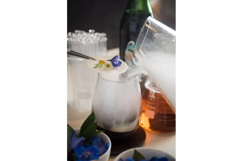 As its name suggests, there's a lot of experimenting going on at this Massachusetts restaurant, where oysters come topped with coconut snow and there's peach gel on the chicken liver mousse. One of the signature drinks has even been dubbed the "cloud cocktail" for its vaporlike state. Using a contraption called the Whaf, barman Tenzin Samdo evaporizes spirits into a fog that's trapped by a fanciful sugar tuile. The latest incarnation â   there have been negronis and pina coladas in the past â   is a minty play on the industry nightcap of whiskey and Fernet Branca that you can slowly "sip" and enjoy.