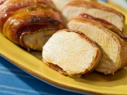 Sunny Anderson makes Bacon-Wrapped Honey Dijon Turkey Breast, as seen on Food Network's The Kitchen
