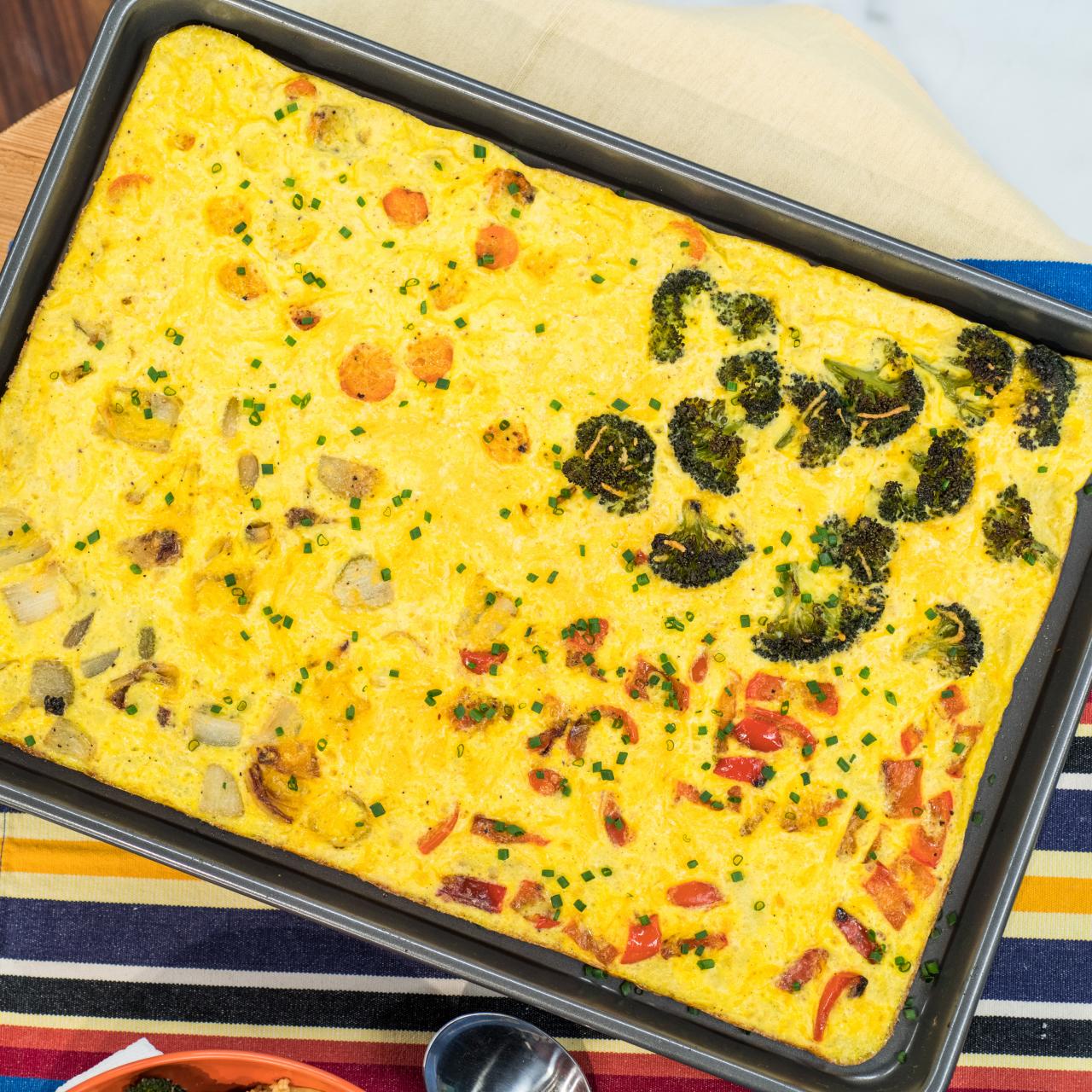 Roasted Veggie & Bacon Sheet-Pan Frittata - Recipe from Price Chopper