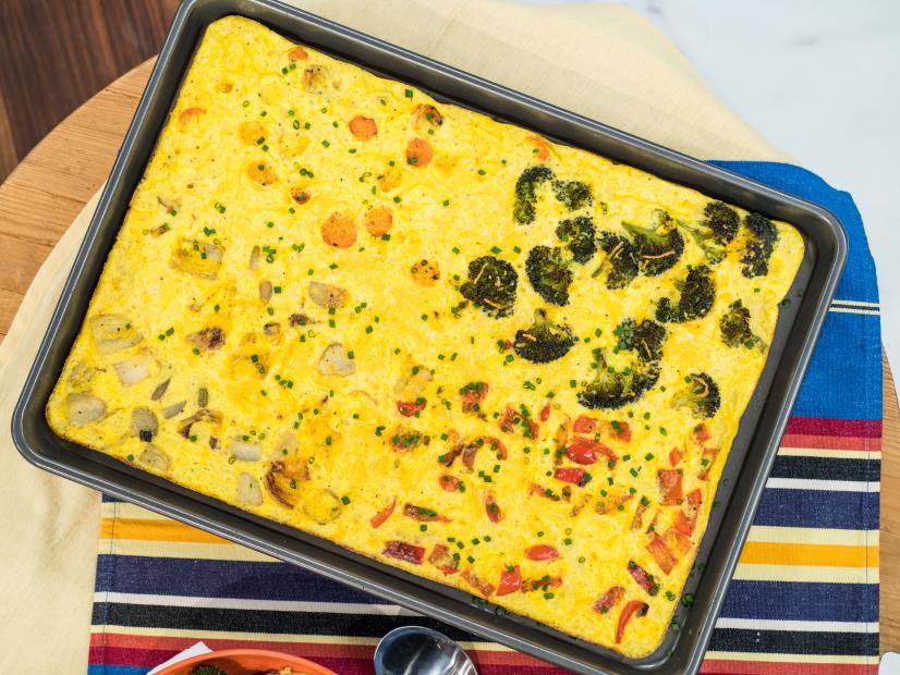 Jeff Mauro makes a Cheat Sheet Veggie Frittata, as seen on Food Network's The Kitchen