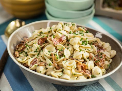 Orecchiette with Bacon, Lemon and Cream