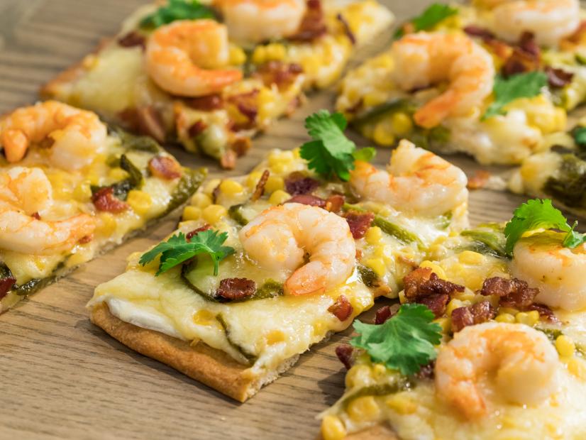 Andrea Espinoza makes Poblano Shrimp Flatbread, as seen on Food Network's The Kitchen