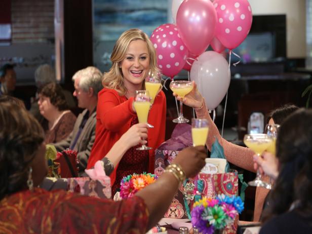 PARKS AND RECREATION -- "Galentine's Day" Episode 617 -- Pictured: Amy Poehler as Leslie Knope -- (Photo by: Danny Feld/NBC/NBCU Photo Bank via Getty Images)