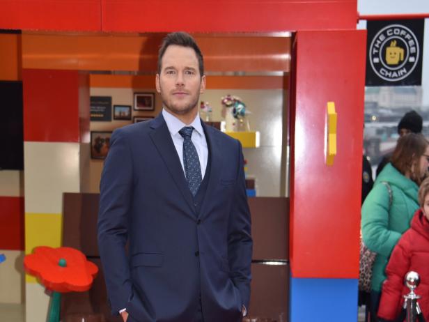 LONDON, ENGLAND - FEBRUARY 01: Chris Pratt, stars of "The Lego Movie 2", open the Pop Up Lego Cafe "The Coffee Chain" at Observation Point on February 01, 2019 in London, England. (Photo by David M. Benett/Dave Benett/Getty Images)