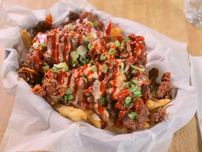 Bulgogi Kimchi Fries as Served at Hankook Taqueria in Atlanta, Georgia as seen on Food Network's Diners, Drive-Ins and Dives episode 2916.