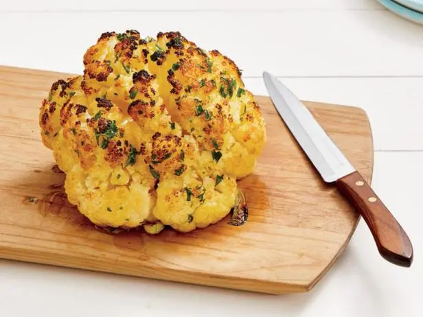Garlic Whole Roasted Cauliflower Recipe | Food Network Kitchen | Food ...