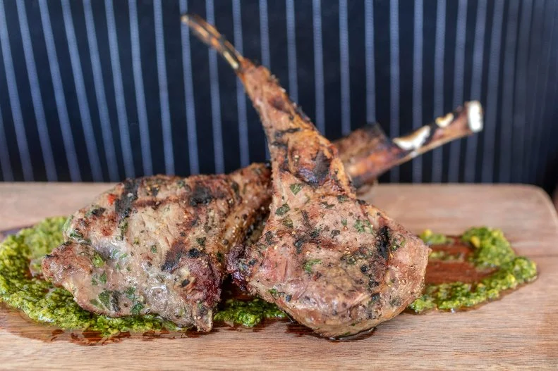 Tapas are supposed to be small plates for sharing, but at Prado in the Omni Hotel at Montelucia, the lamb duo is a nice little meal for one, brightened with mint pesto ($7).