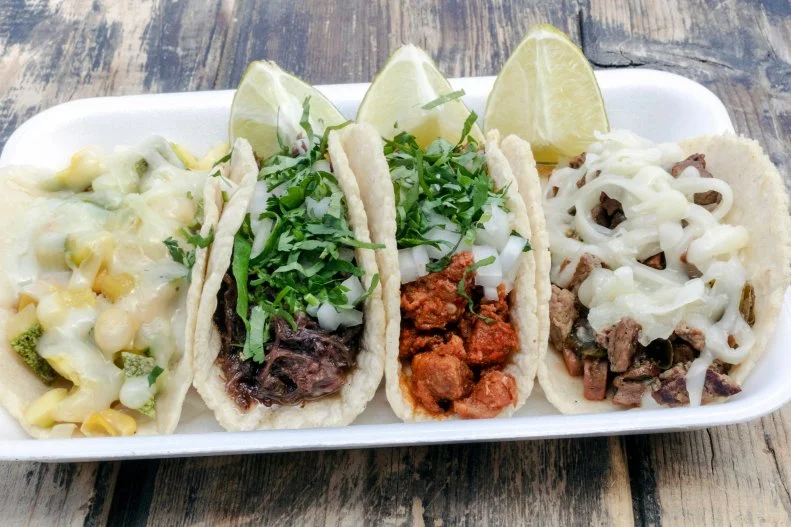 There’s a reason that Tacos Chiwas has a devoted following — its tacos are top-notch. Vegetarians rave about the calabacitas, with Mexican squash, corn, white onion and cheese. For meat eaters, carne asada, carnitas, al pastor, tripe, tongue and barbacoa loom, as well as the Taco Chiwas, with beef, ham, two kids of chiles and cheese. Mix and match or get them all — at $2.50 per taco, it’s worth getting an assortment.