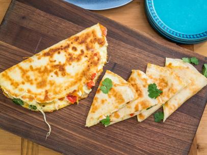 Katie Lee makes a Shrimp Quesadilla, as seen on Food Network's The Kitchen
