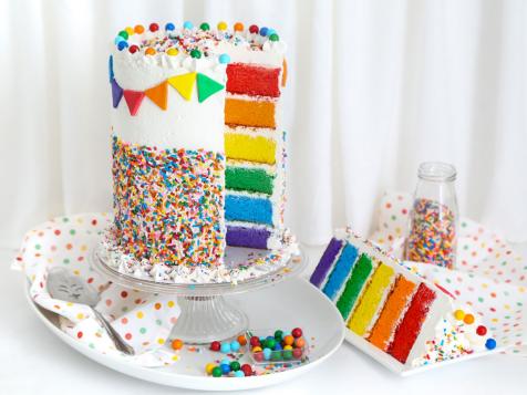 Rainbow Sprinkles Layer Cake