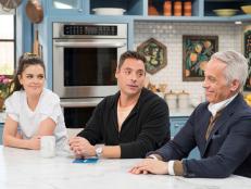 Katie Lee, Jeff Mauro, and Geoffrey Zakarian, as seen on Food Network's The Kitchen