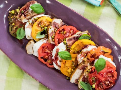 Caprese Chicken with Pomegranate Glaze