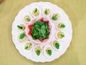 Katie Lee makes Minted Pea Deviled Eggs, as seen on Food Network's The Kitchen