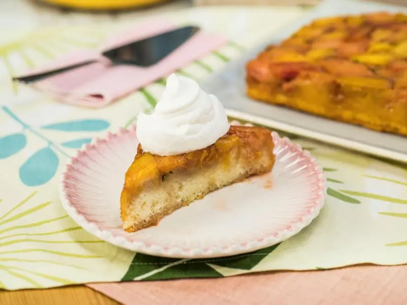 Rhubarb Upside Down Cake Recipe Geoffrey Zakarian Food Network