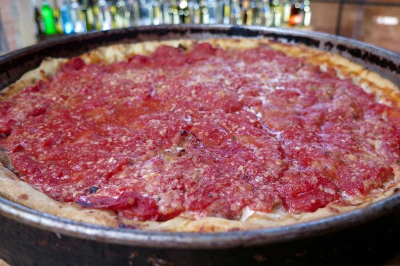 Lou, as you might have guessed, is the son of Rudy Malnati Sr., inventor of Chicago deep dish, and the brother of Rudy Jr., friendly competitor and owner of Pizano's. With over 50 locations in Chicago (plus three in Arizona), it's a good bet that wherever you are in the city, you can locate one of Lou's pizzerias. Even though this is a franchise-level entity, the pizzas have a level of consistency and quality that's much higher than popular tourist traps like Gino's and Giordano's. The zesty sauce and balanced use of cheese are what truly differentiate Lou's pies.