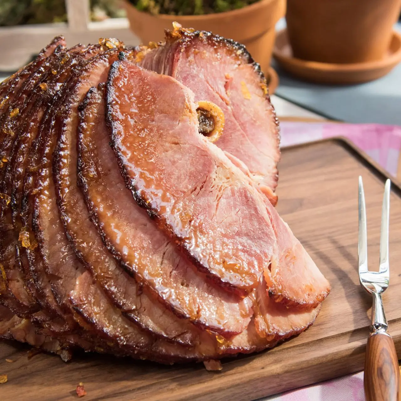 Maple Orange Bourbon Glazed Ham Recipe | Katie Lee Biegel | Food
