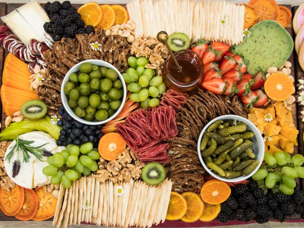 Food Stylist Meg Quinn shares her epic Meat and Cheese board, as seen on Food Network's The Kitchen