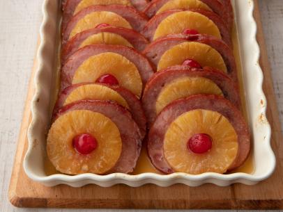 Close-up of Glazed Pineapple Ham