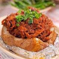 Stuffed Baked Potato as Served at Green Mesquite BBQ in Austin, Texas, as seen on DDD Nation, Special.