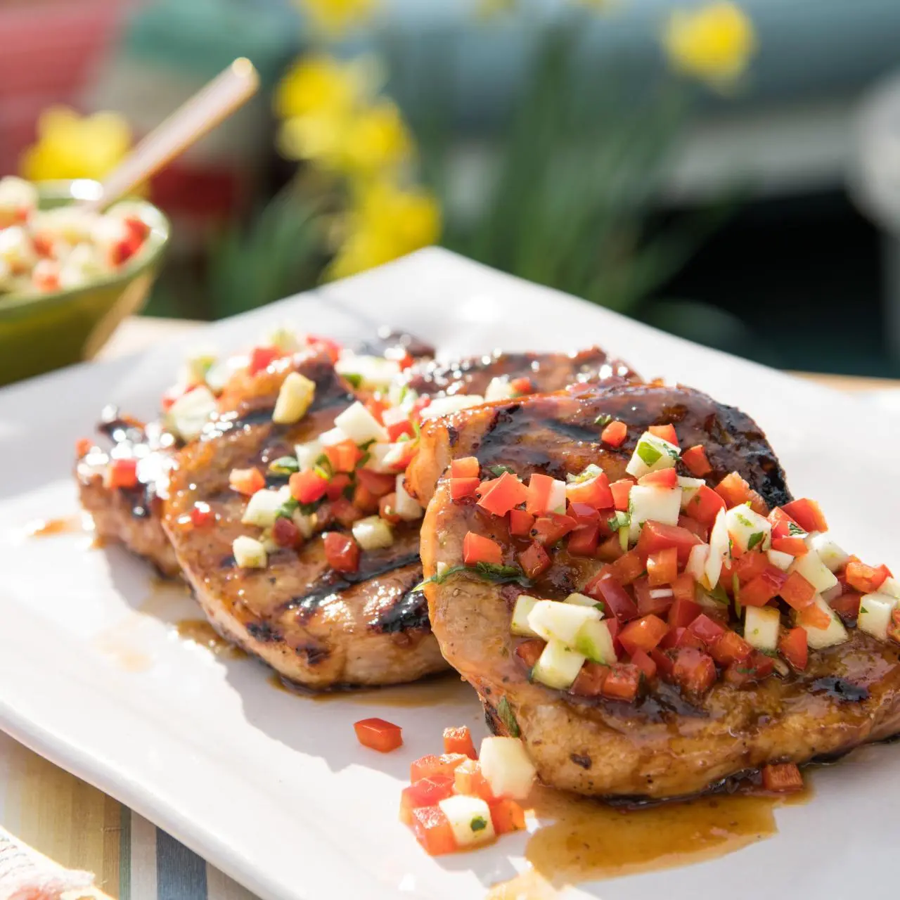 Apricot Habanero Pork Chops Recipe | Jeff Mauro | Food Network