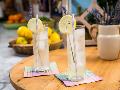 Daniel Breaker makes a Lavender Lemonade with Cava, as seen on Food Network's The Kitchen