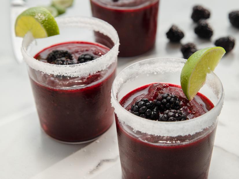 Close-up of Blackberry Lime Margarita