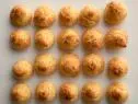Close-up of Cacio E Pepe Cheese Puffs, as seen on Barefoot Contessa: Back to the Basics, Season 16.