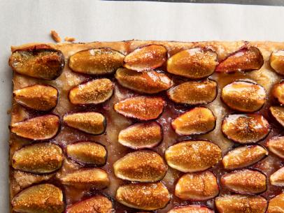 Close-up of French Fig Tart, as seen on Barefoot Contessa: Back to the Basics, Season 16.