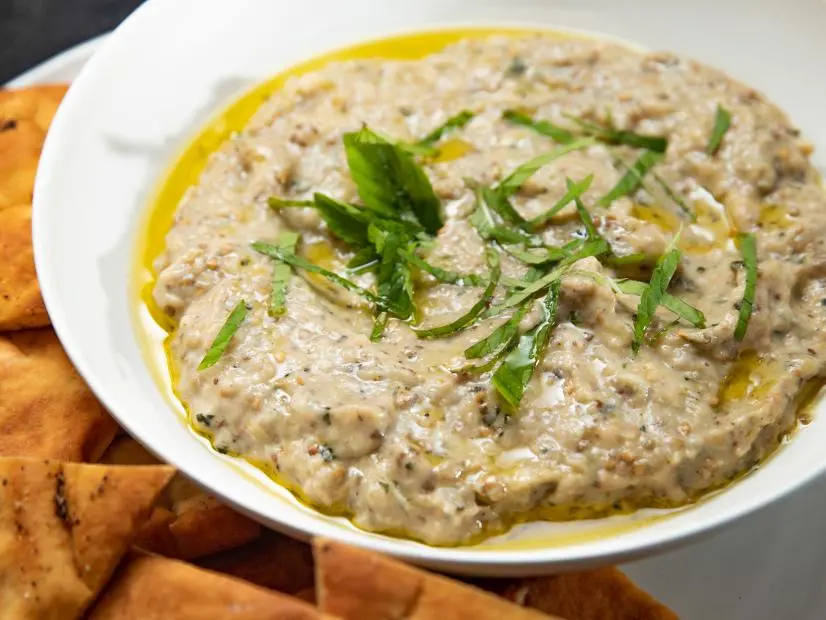 Close-up of Smoky Eggplant Dip