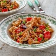 Close-up of Kung Pao Cauliflower