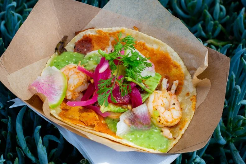 The Santa Barbara Public Market is a catch-all for groups with varying tastes. It’s a place for just about every craving, including pad see ew, falafel and ice cream sandwiches. The star of the whole show, however, is Corazon Cocina. Ask a cashier to point out Corazon’s most-special taco, and you’ll be directed to the Tia Juana, an exceptionally good taco that has it all. Every bite is special because the homemade corn tortilla is absolutely packed with octopus, wild white shrimp, Anaheim chile, cheese, peanut arbol, salsa cruda.