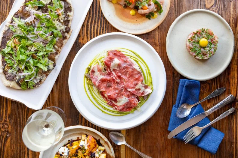 The Montecito Inn’s more casual spot on property — also by restaurant power couple Phillip Frankland Lee and Margarita Kallas-Lee — is The Monarch. Open for lunch and dinner, the restaurant and bar was built around a wood-burning hearth, and focuses on local ingredients, like caramelized spiny lobster served whole, straight from the brick oven. Dinner entrees are served family-style, so that everyone at the table can enjoy the red wine and mustard seasoned short rib roasted over almond wood, or Hope Ranch mussels stewed with white wine butter, herbs de Provence, orange, and shallots.