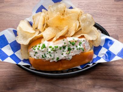 Host Tyler Florence's Main Dish is Lobster Roll, during Famous Movie Dishes, as seen on Worst Cooks in America, Season 16.