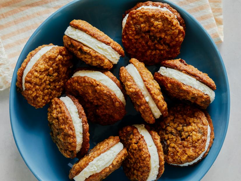 Oat Milk And Oatmeal Cookie Ice Cream Sandwiches Recipe Food Network 