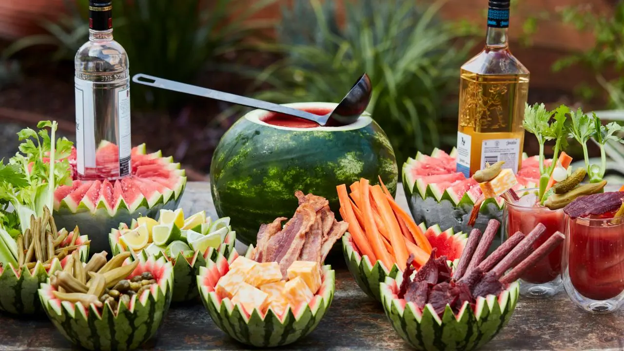 Watermelon Bloody Mary Bar