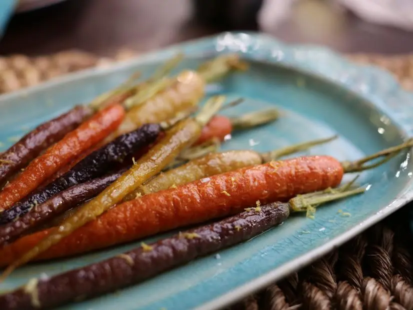 HoneyRoasted Rainbow Carrots Recipe Valerie Bertinelli Food Network