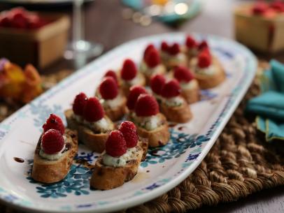 Red Raspberry Goat Cheese Crostini as seen on Valerie's Home Cooking, Season 9.