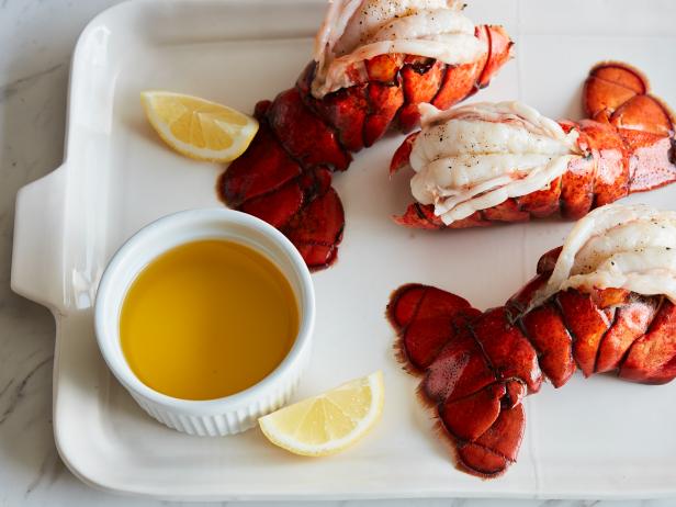 Grilled Lobster Tails with Drawn Butter