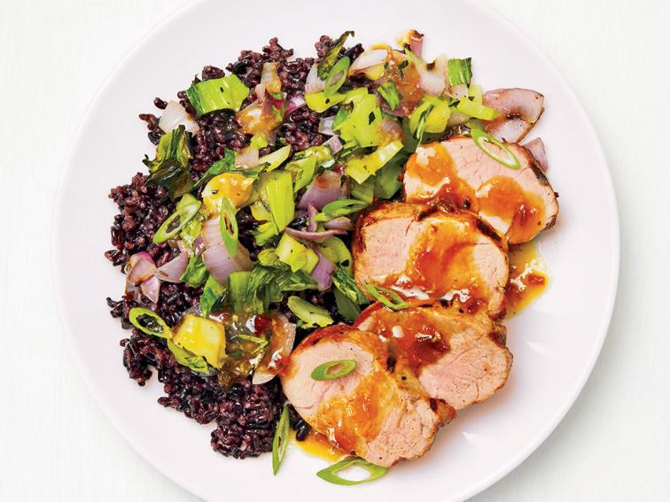 Grilled Pork Tenderloin with Black Rice Recipe Food Network Kitchen Food Network