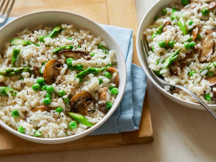 Mushroom and Spring Vegetable Risotto Recipe | Food Network Kitchen