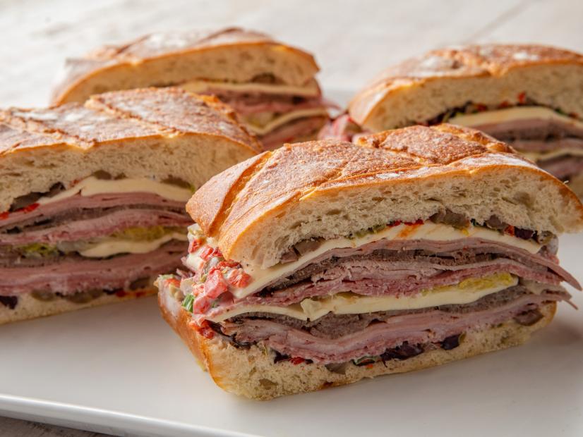 Close-up of Ranch Muffaletta Sandwich