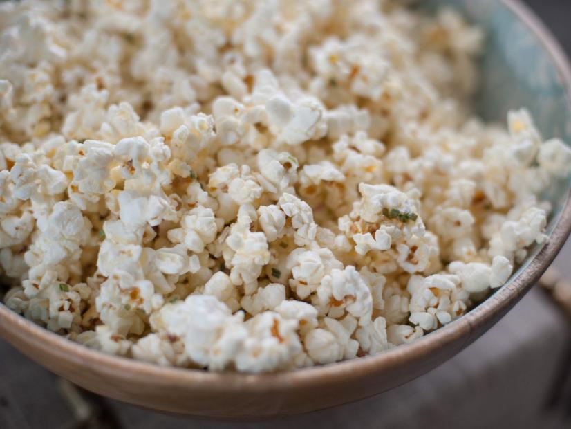 Close-up of French Onion Dip Popcorn, as seen on Trisha's Southern Kitchen, Season 14.